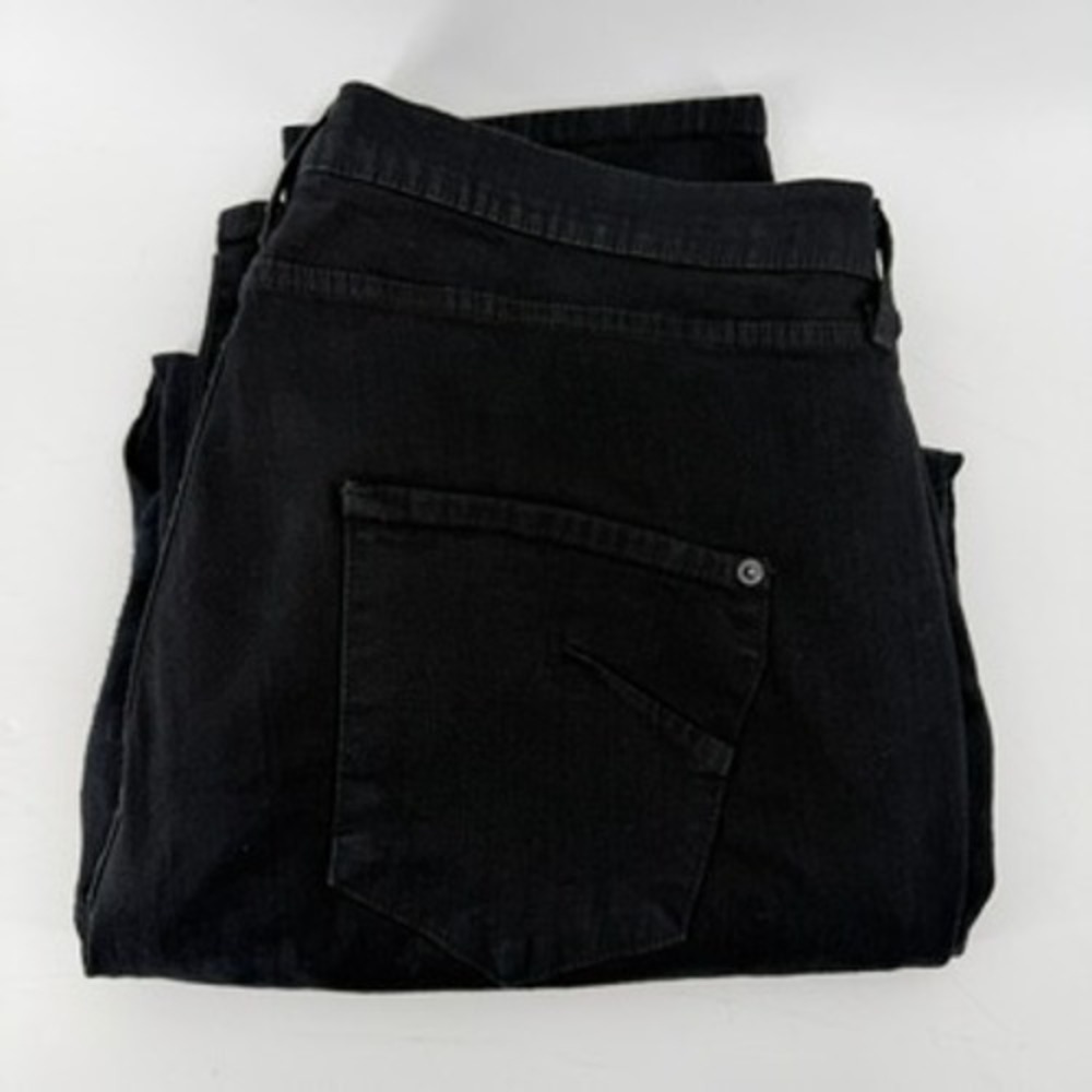 James Jeans Black Dry Aged Denim Straight Leg Jeans Womens Plus Size 24 USA